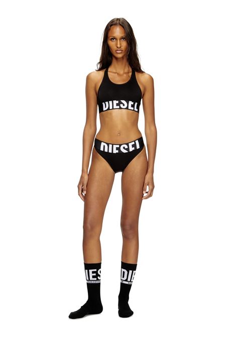 cotton race bralette xl woman black DIESEL | A14591 0HMAU99XX